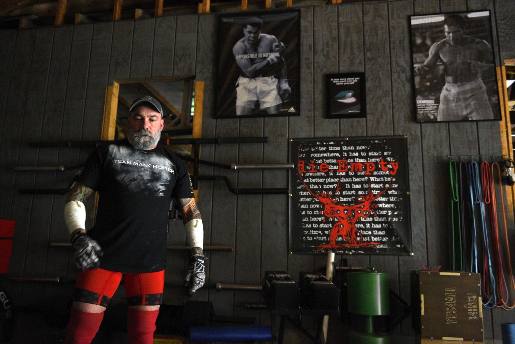 Competitive weightlifter Tom Cote